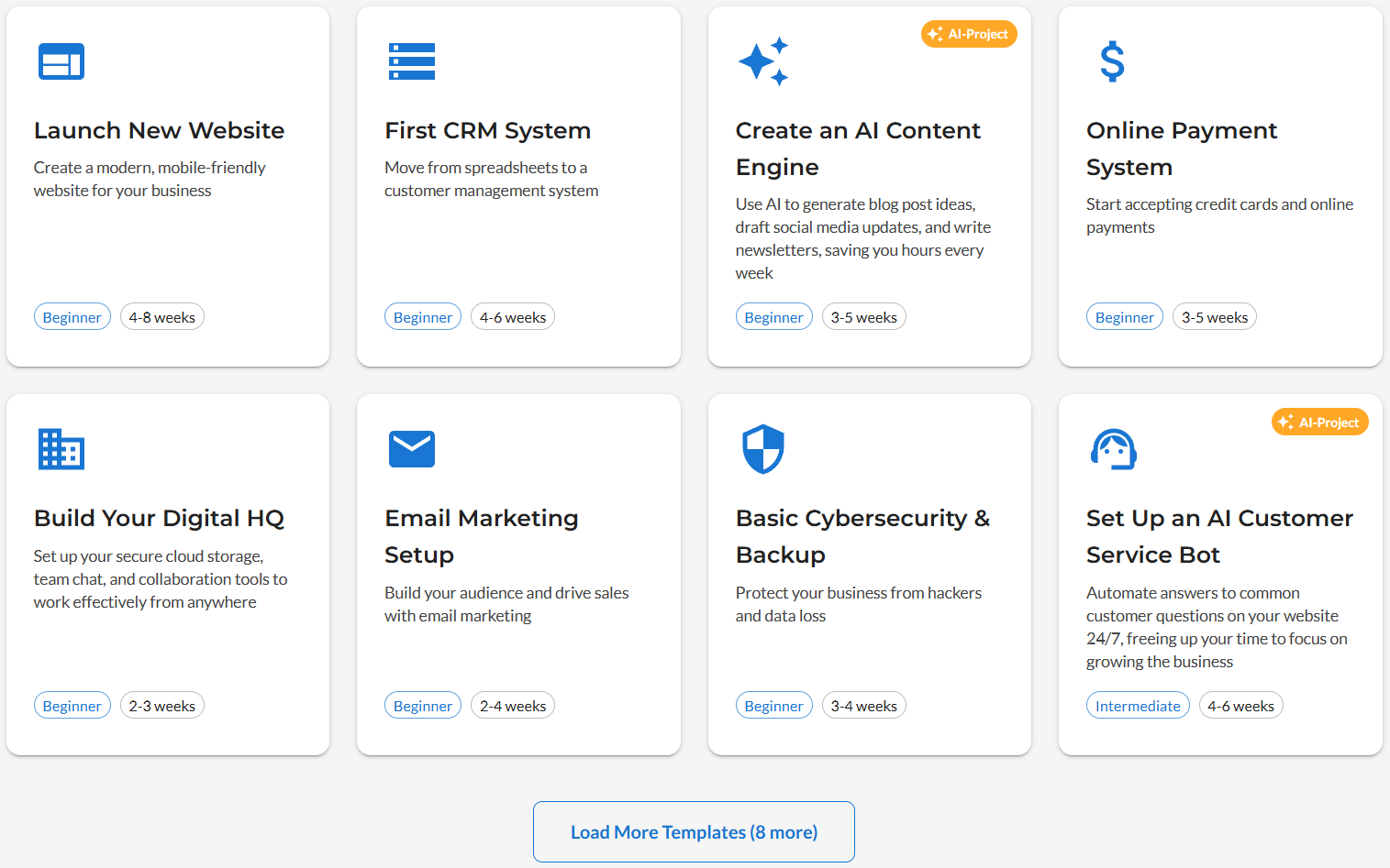Ardan AI project templates showcase